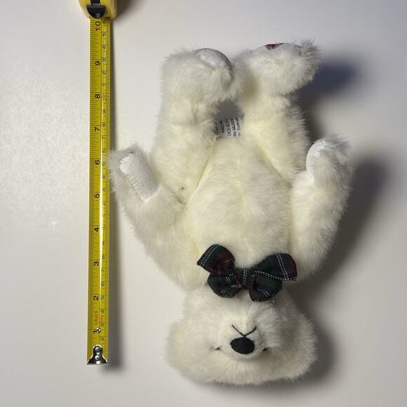 Things Remembered Make-A-Wish White Teddy Bear Plaid Bow Ralph Lauren Style Xmas - Picture 6 of 6